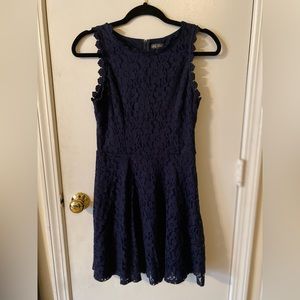 Navy Blue Lace Dress, Size Medium, Lily Rose, Only worn once